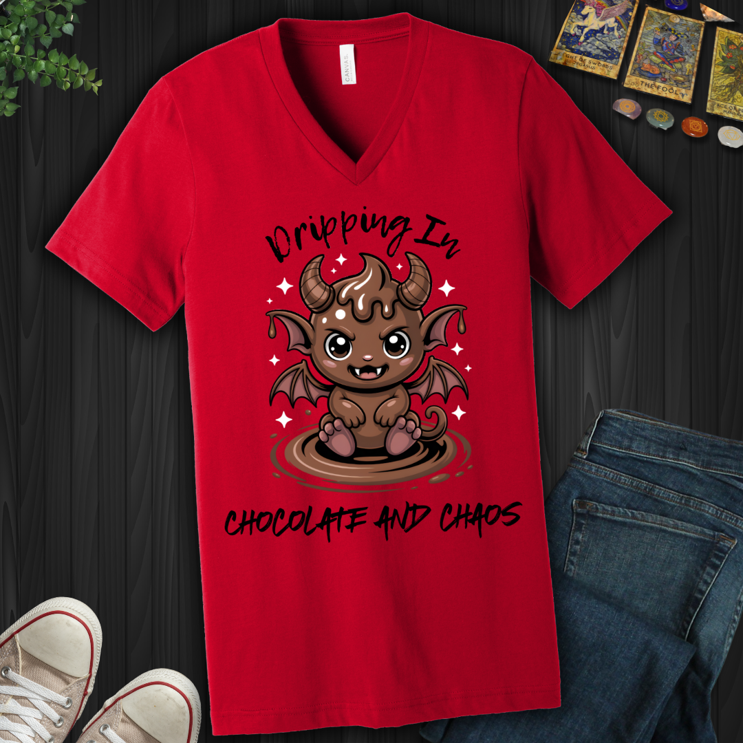 Dripping In Chocolate And Chaos V-Neck Tee