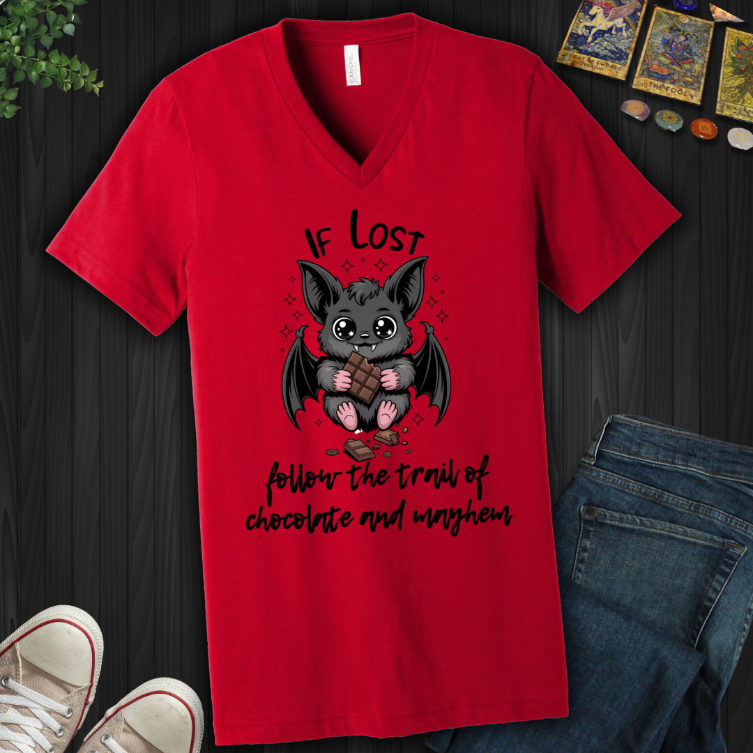 Chocolate and Mayhem V-Neck Tee
