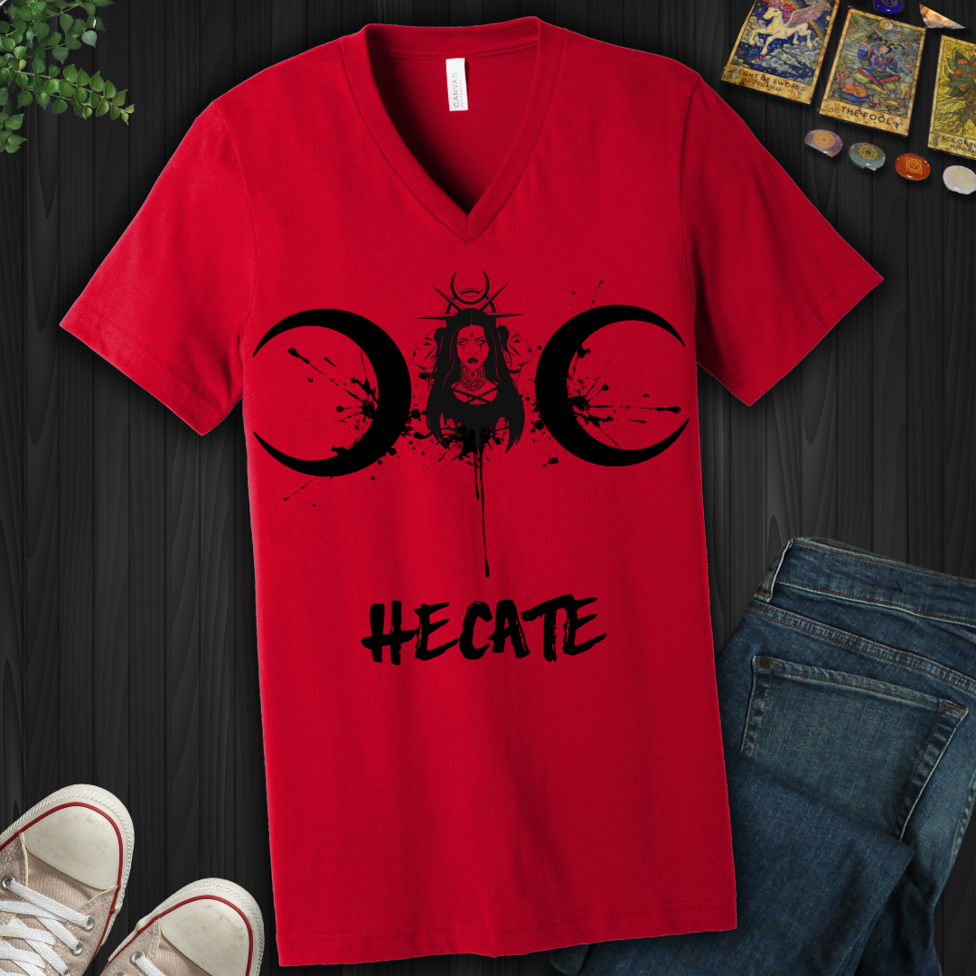 Hecate Triple Goddess V-Neck Tee