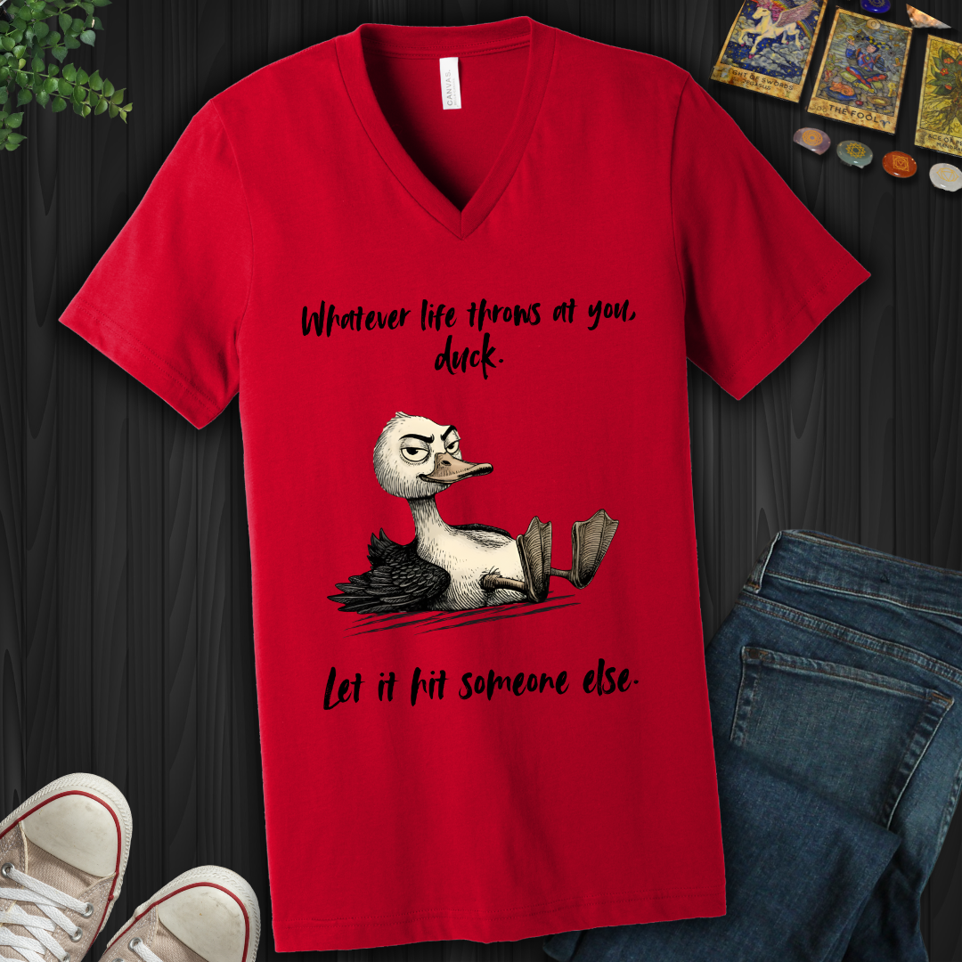 Whatever Life Throws V-Neck Tee