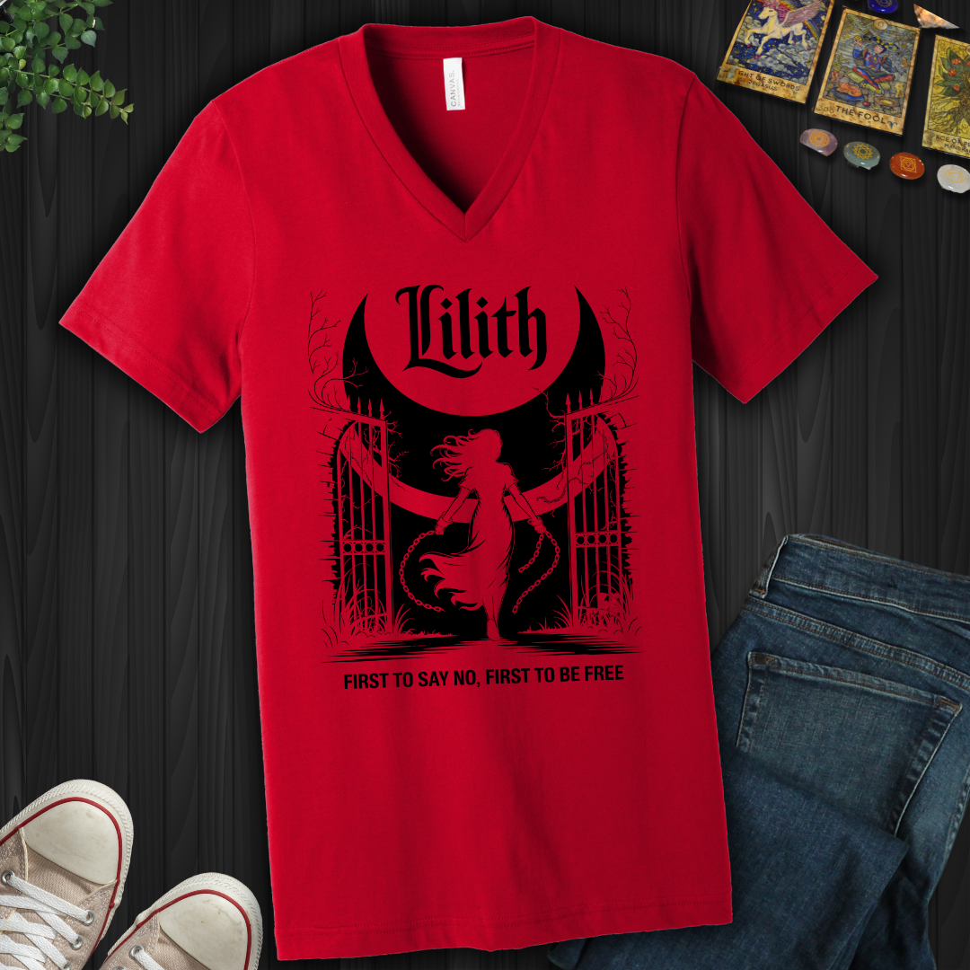 Lilith, First To Say No V-Neck Tee