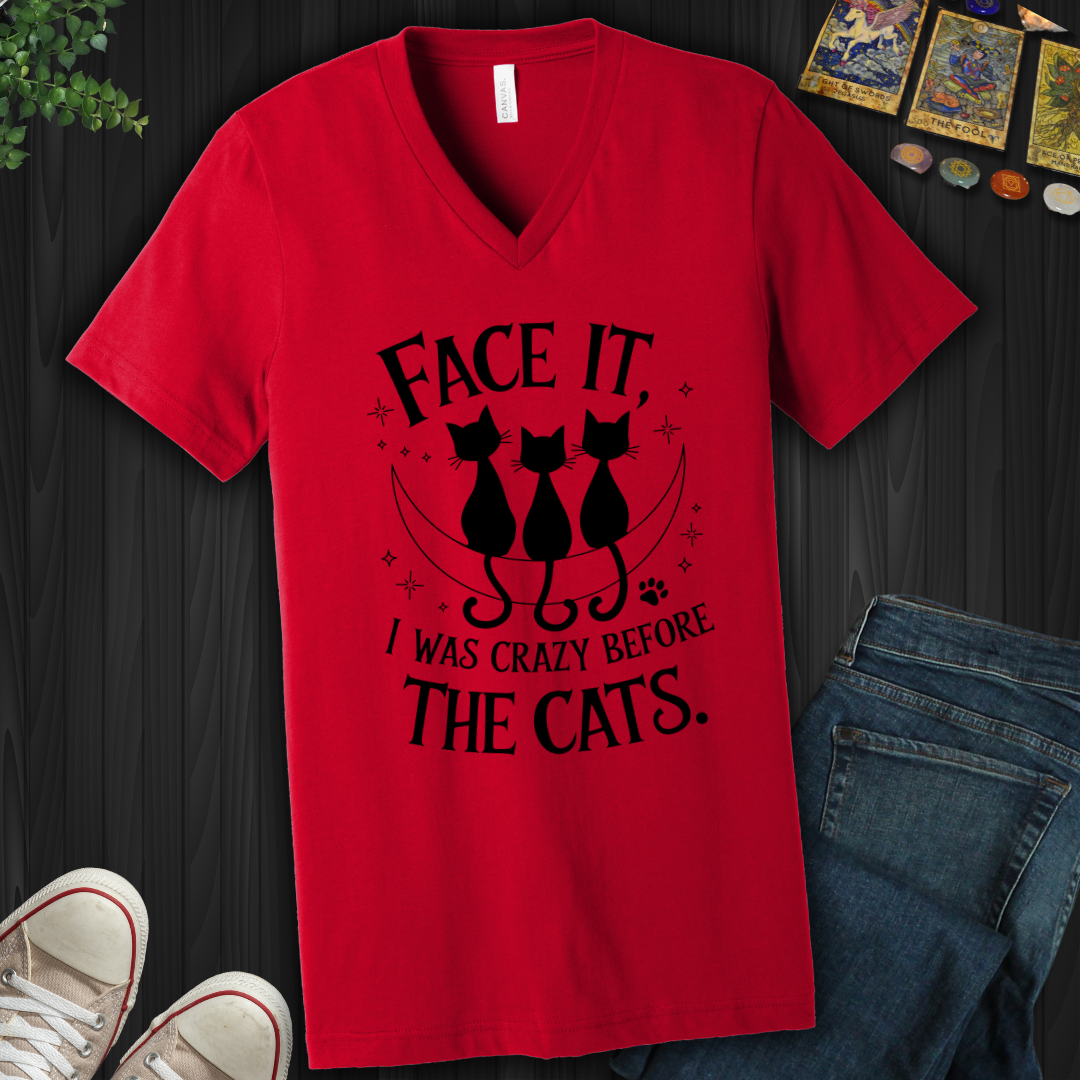 Tats, Hats, And Black Cats V-Neck Tee