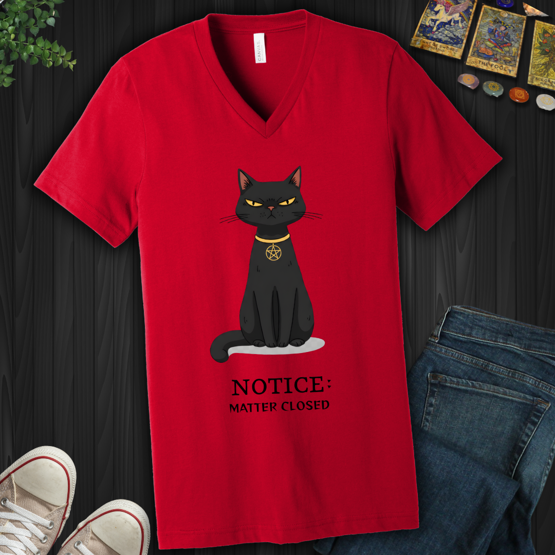 Notice: Matter Closed V-Neck Tee