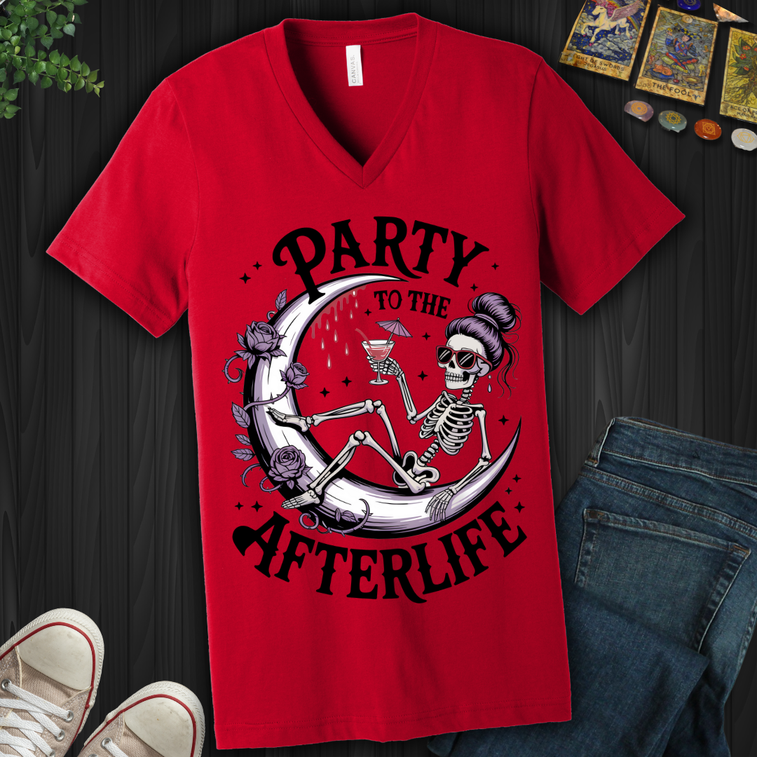 Party to the Afterlife  V-Neck Tee