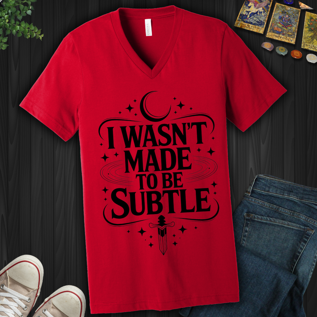 Not Subtle  V-Neck Tee