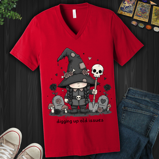 Digging Up Old Issues V-Neck Tee