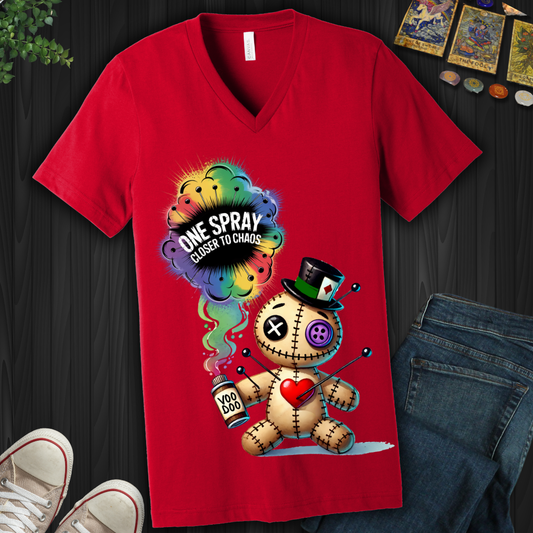 One Spray Closer To Chaos  V-Neck Tee