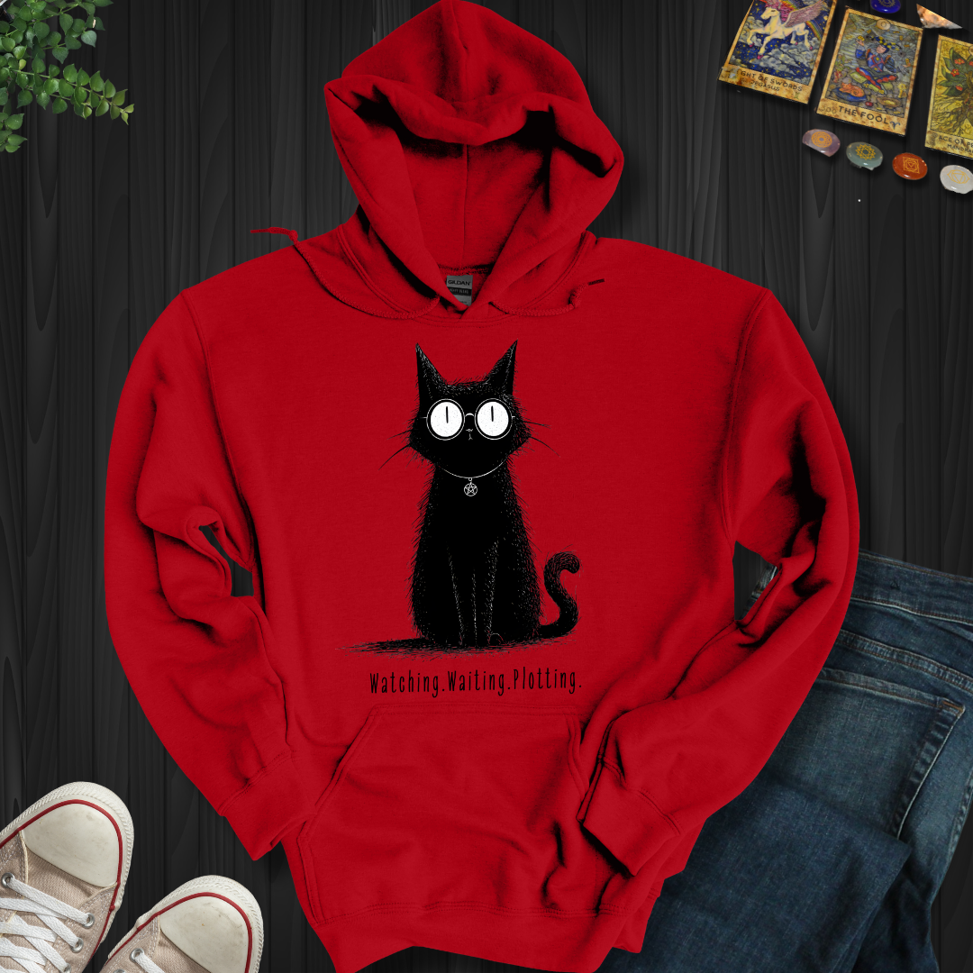 Watching. Waiting. Plotting Hooded Sweatshirt