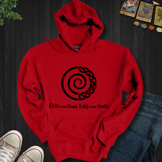 Eris In Blood, Loki In Smile Hooded Sweatshirt