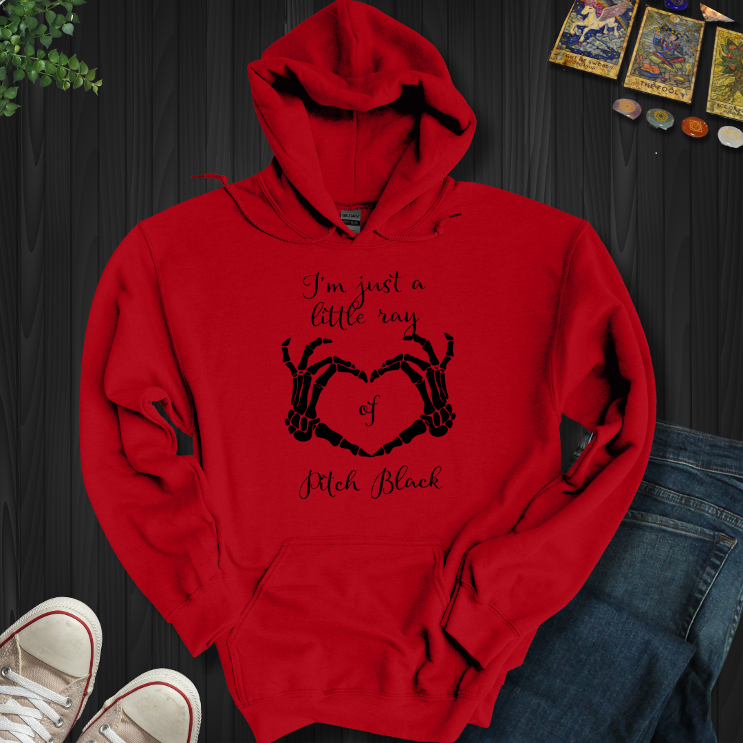 Little Ray Of Pitch Black Hooded Sweatshirt