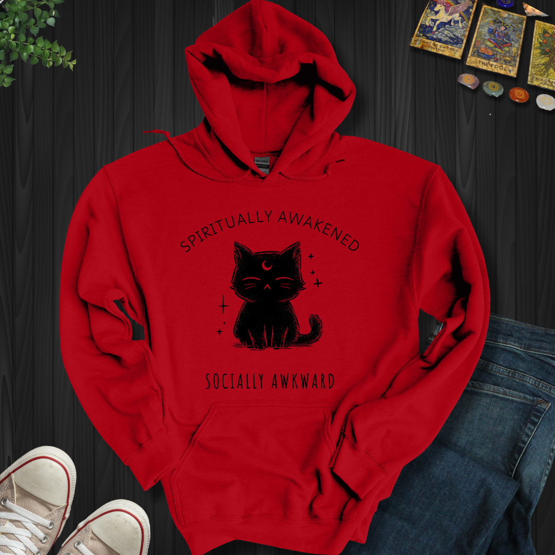 Spiritually Awakened, Socially Awkward Hooded Sweatshirt