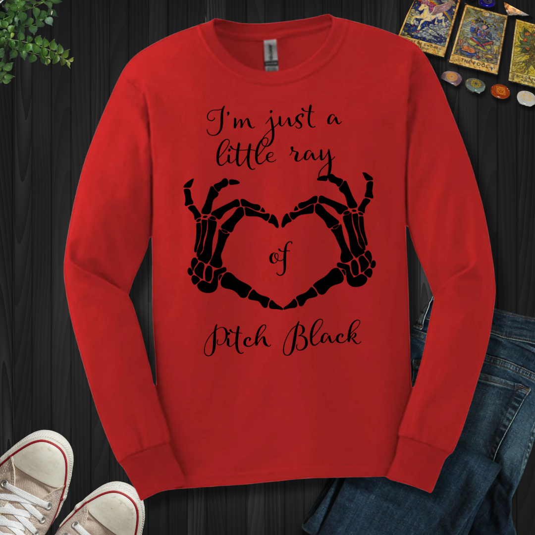 Little Ray Of Pitch Black Long Sleeve Tee