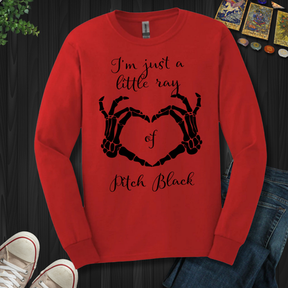 Little Ray Of Pitch Black Long Sleeve Tee