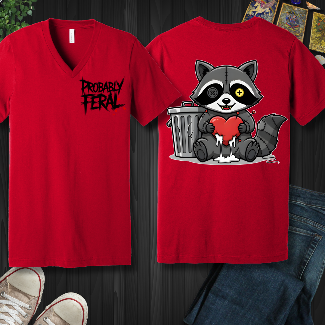 Probably Feral V-Neck Tee