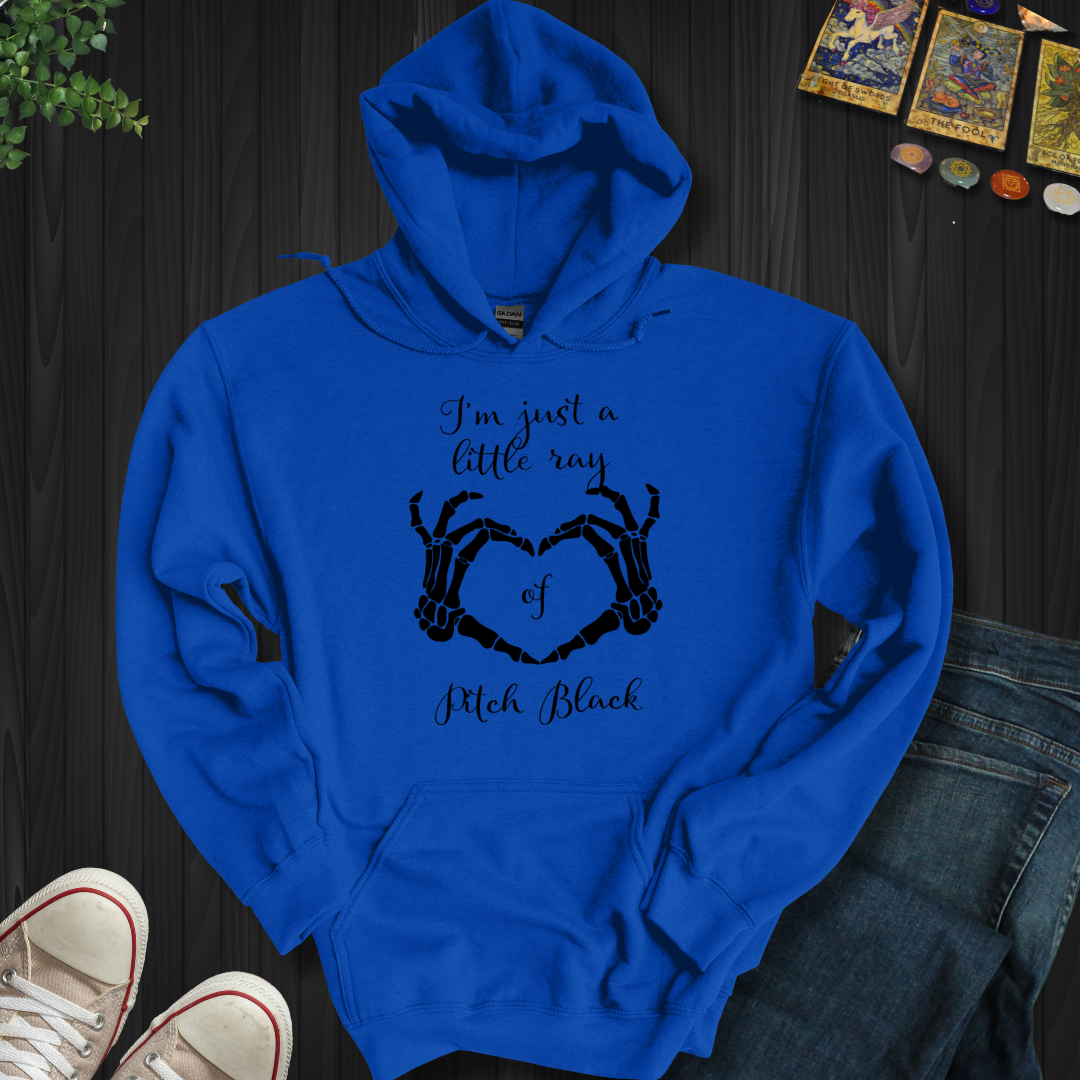 Little Ray Of Pitch Black Hooded Sweatshirt