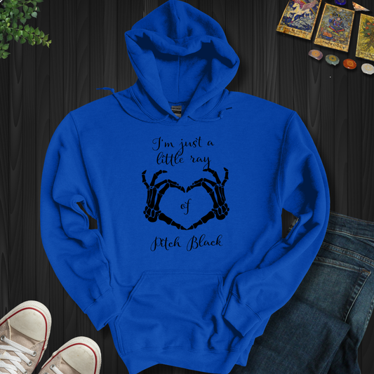 Little Ray Of Pitch Black Hooded Sweatshirt
