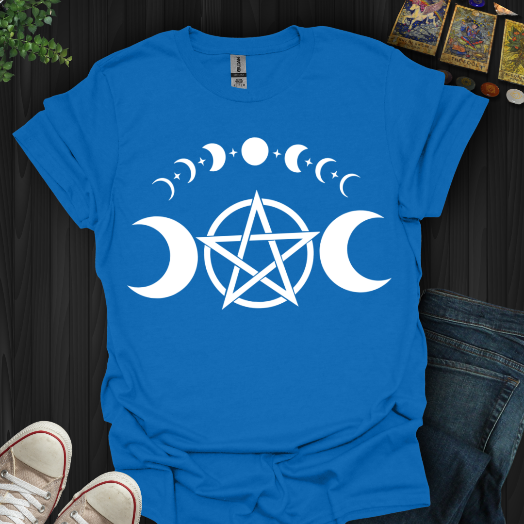 Pentagram Moon Phases T-Shirt