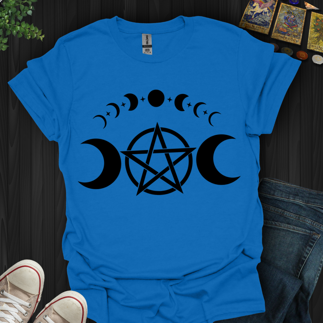 Pentagram Moon Phases T-Shirt