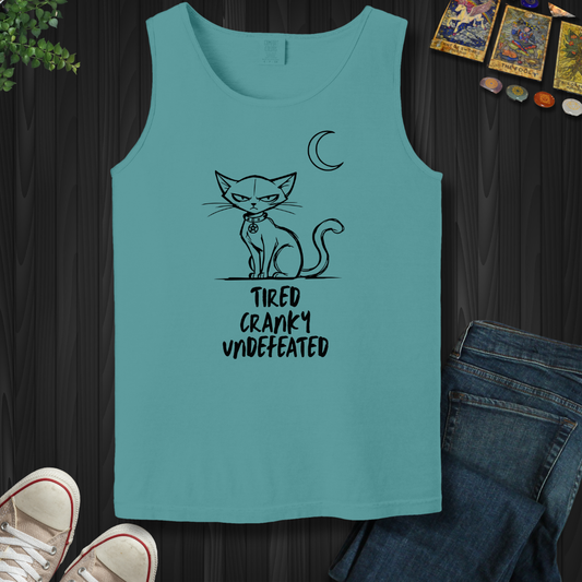 Tired Cranky Undefeated Tank Top