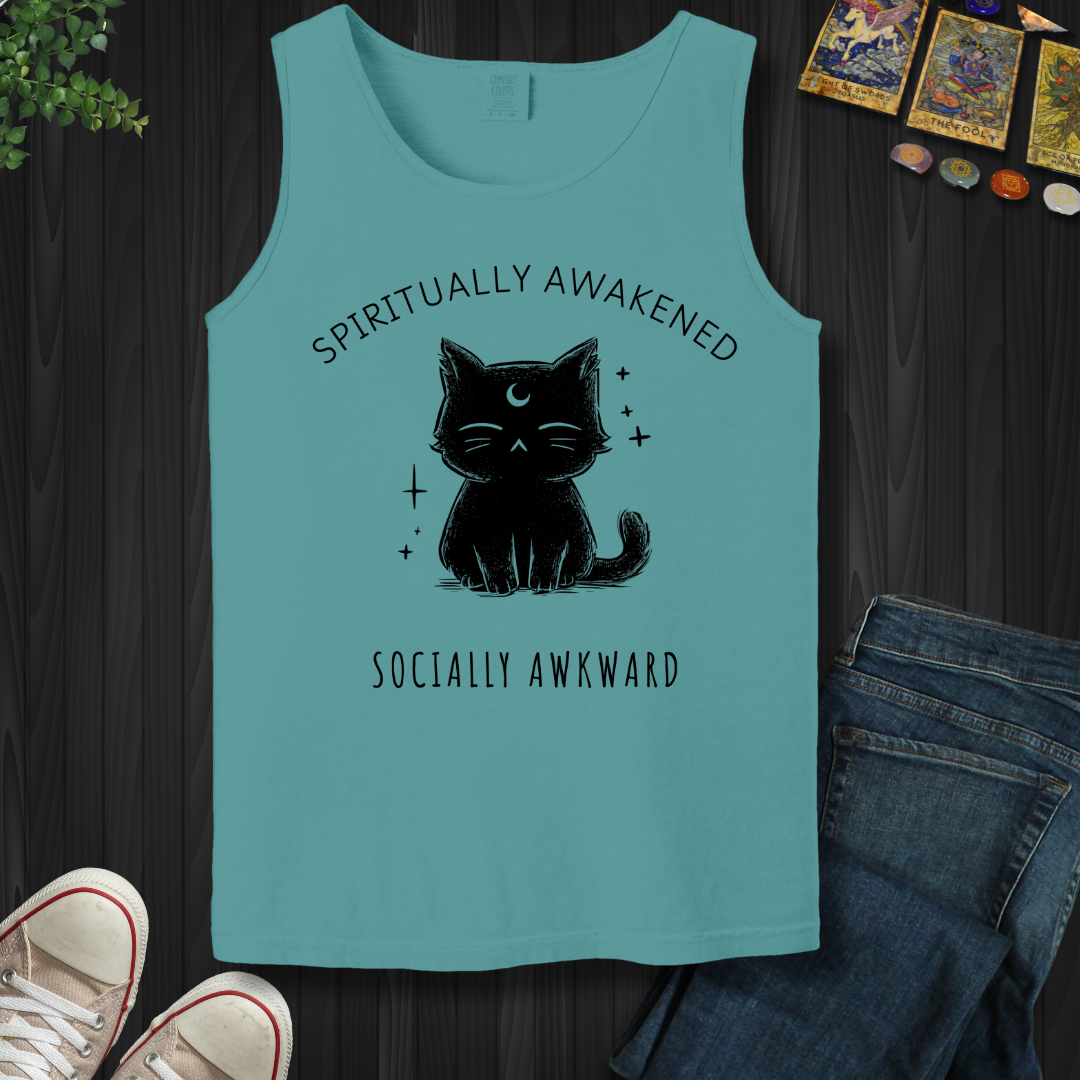 Spiritually Awakened, Socially Awkward Tank Top