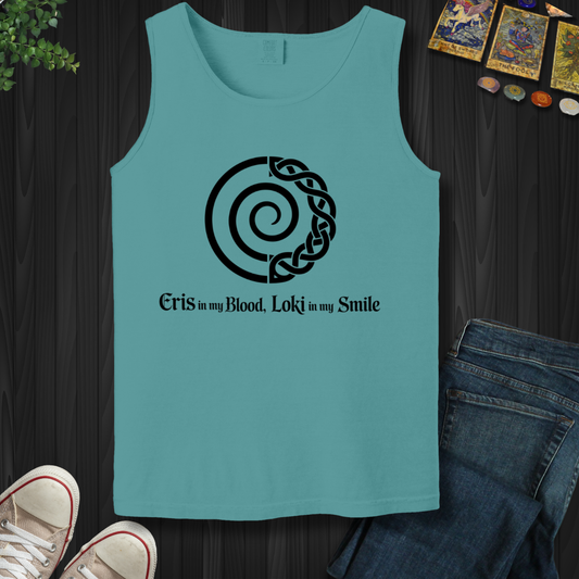 Eris In Blood, Loki In Smile Tank Top