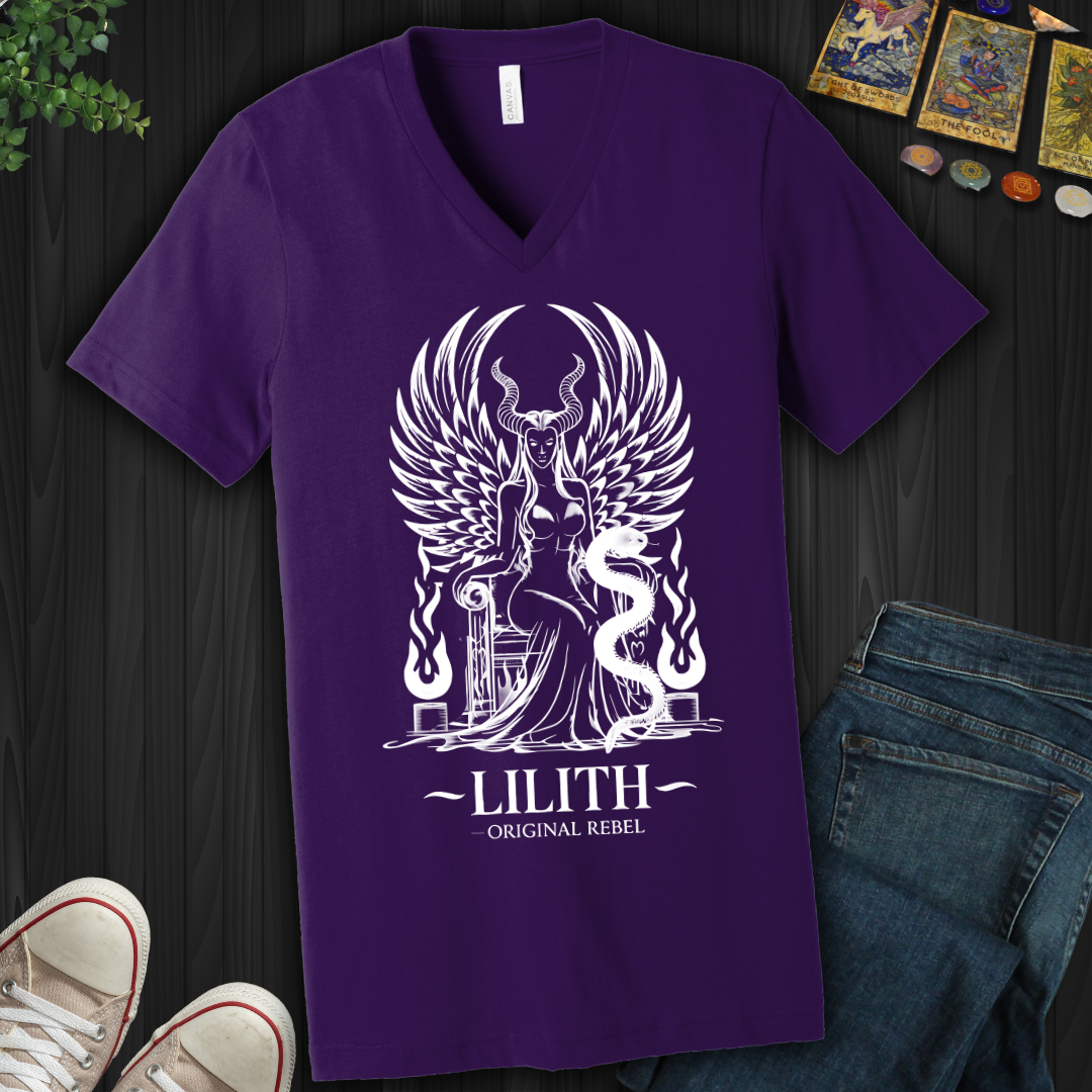 Lilith: The Original Rebel V-Neck Tee
