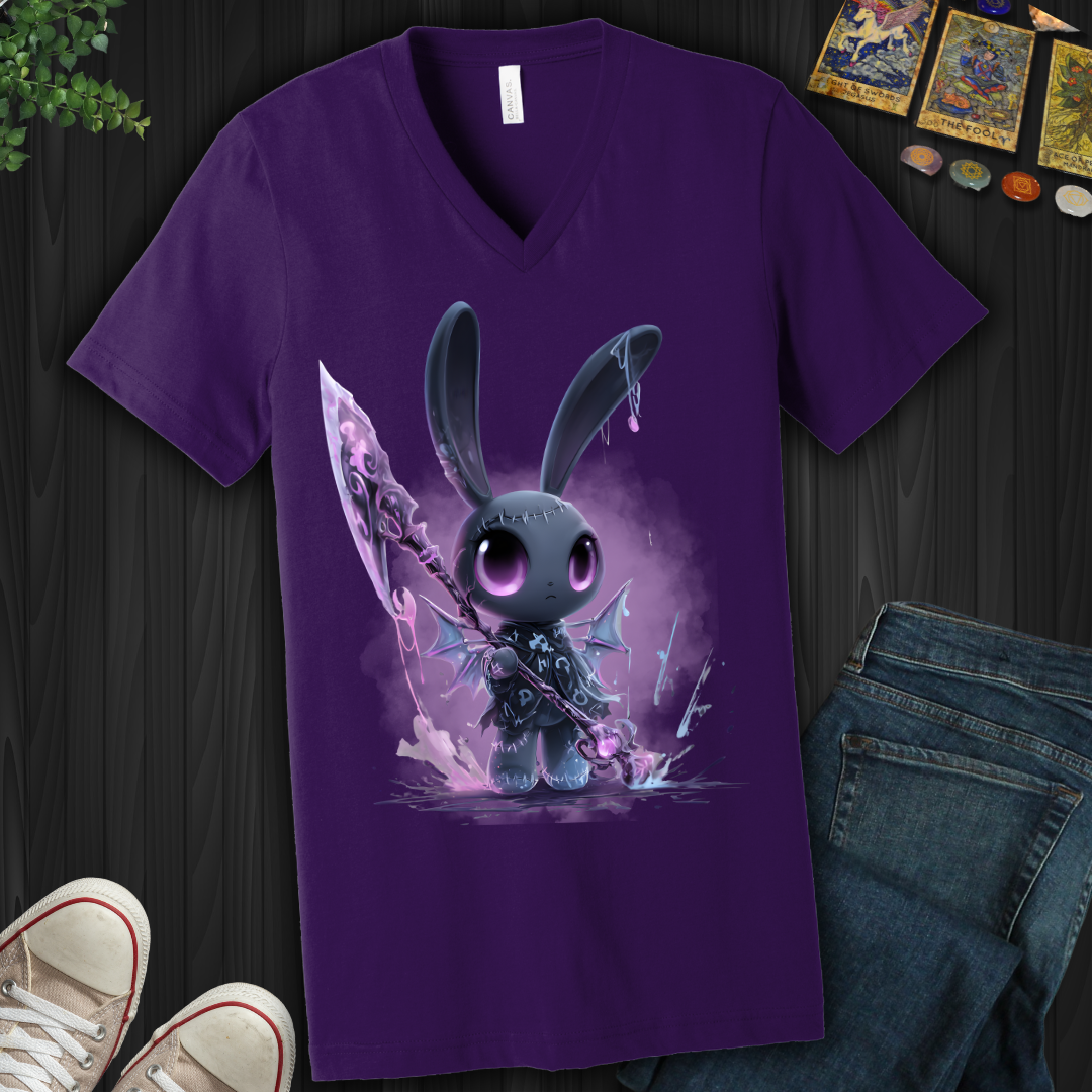 Warrior Bunny V-Neck Tee