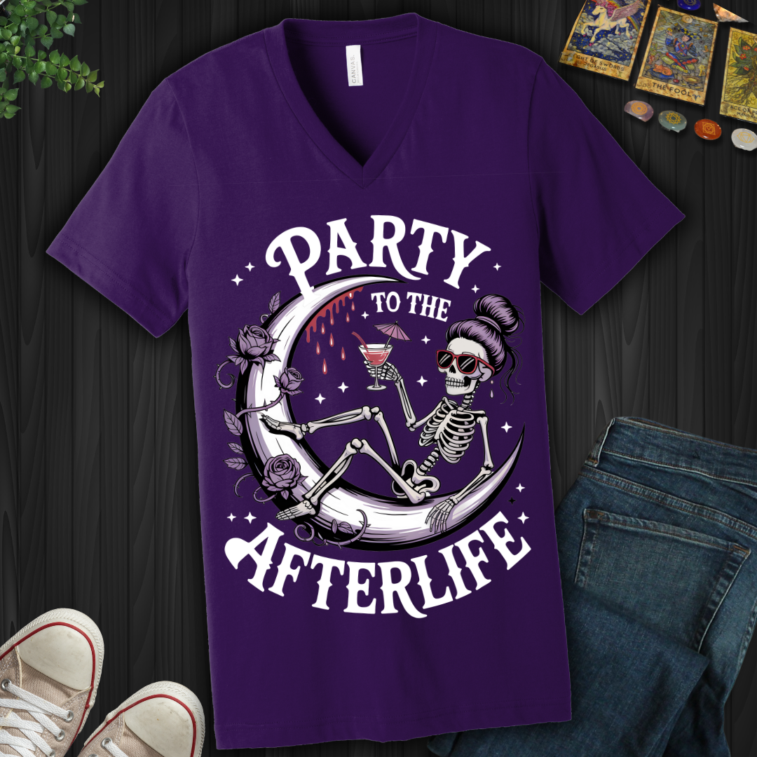 Party to the Afterlife  V-Neck Tee