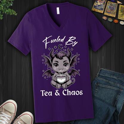 Tea and Chaos V-Neck Tee