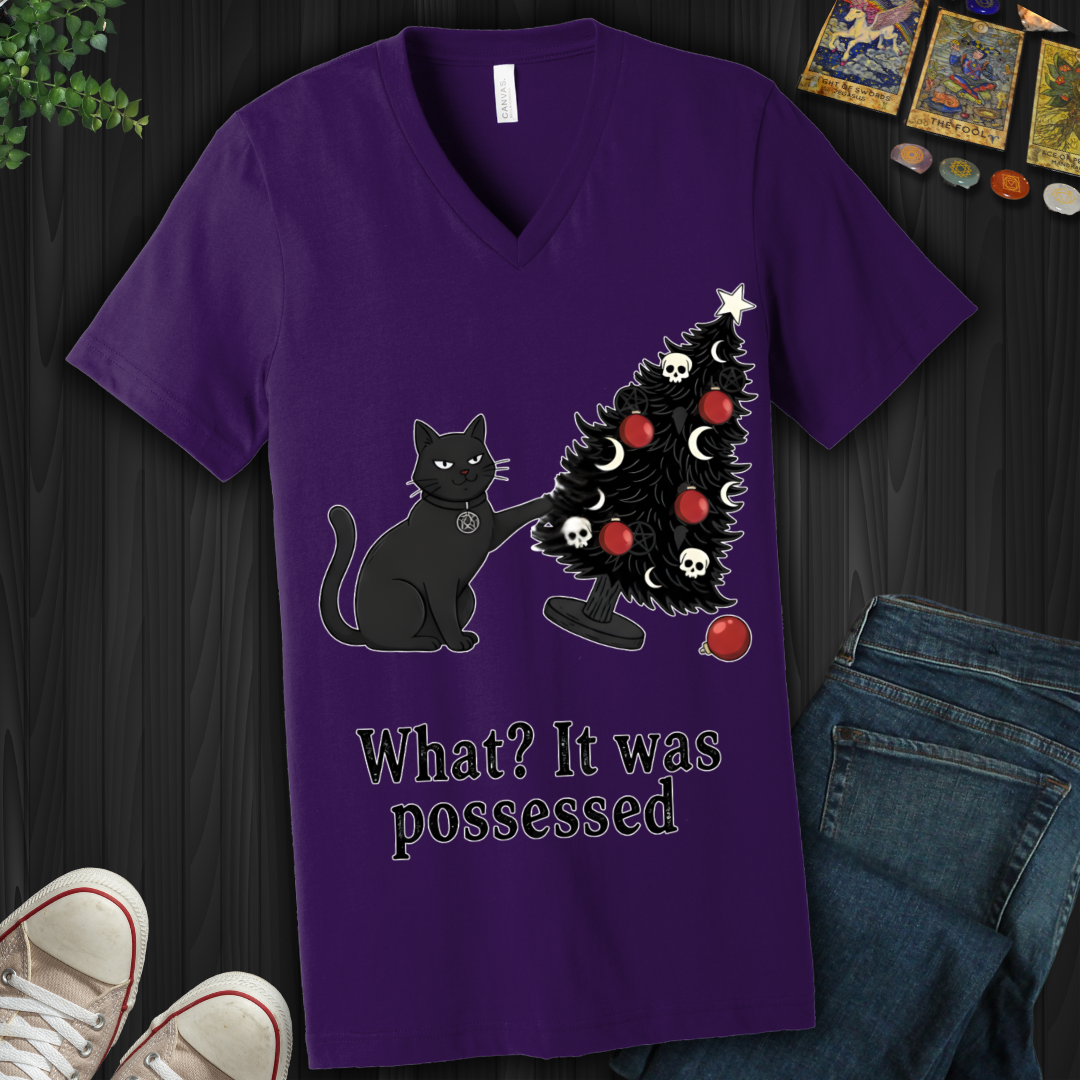 What? It Was Posessed V-Neck Tee
