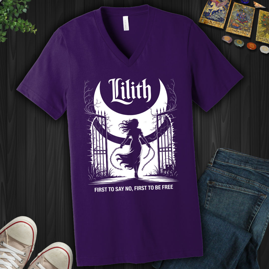 Lilith, First To Say No V-Neck Tee