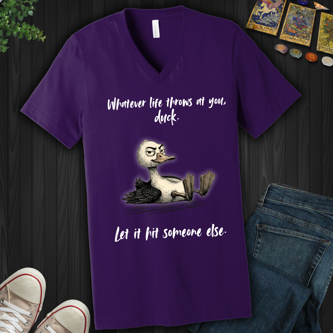 Whatever Life Throws V-Neck Tee