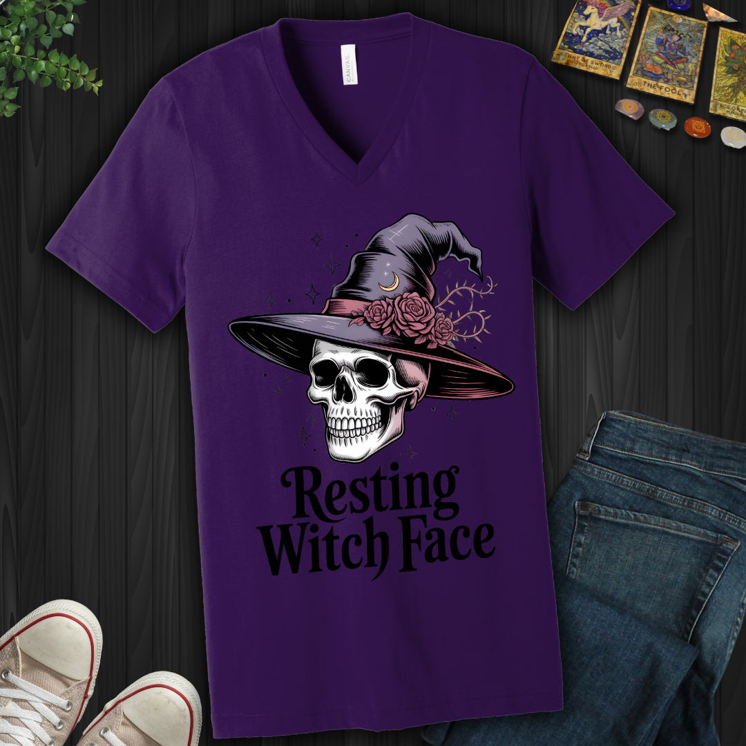 Resting Witch Face V-Neck Tee