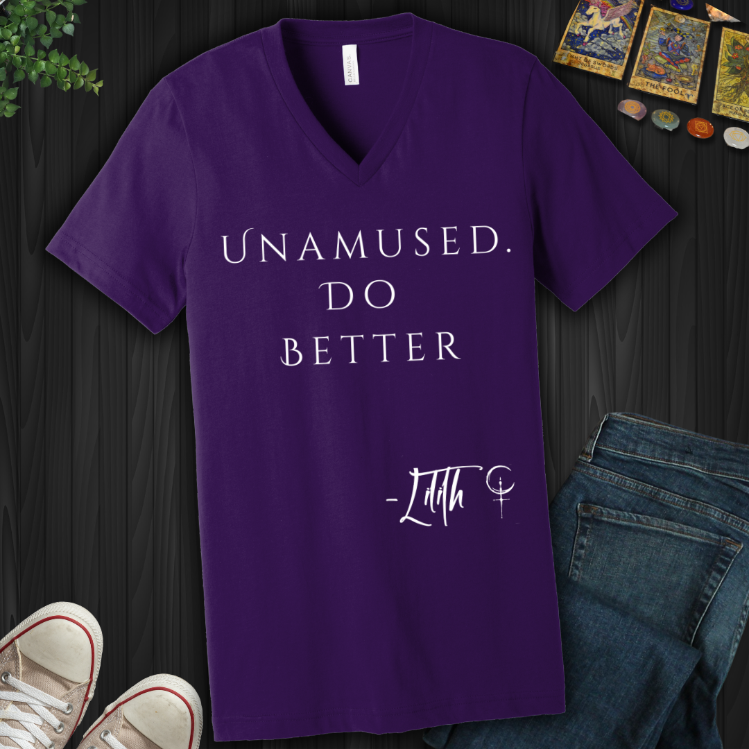 Unamused. Do Better V-Neck Tee