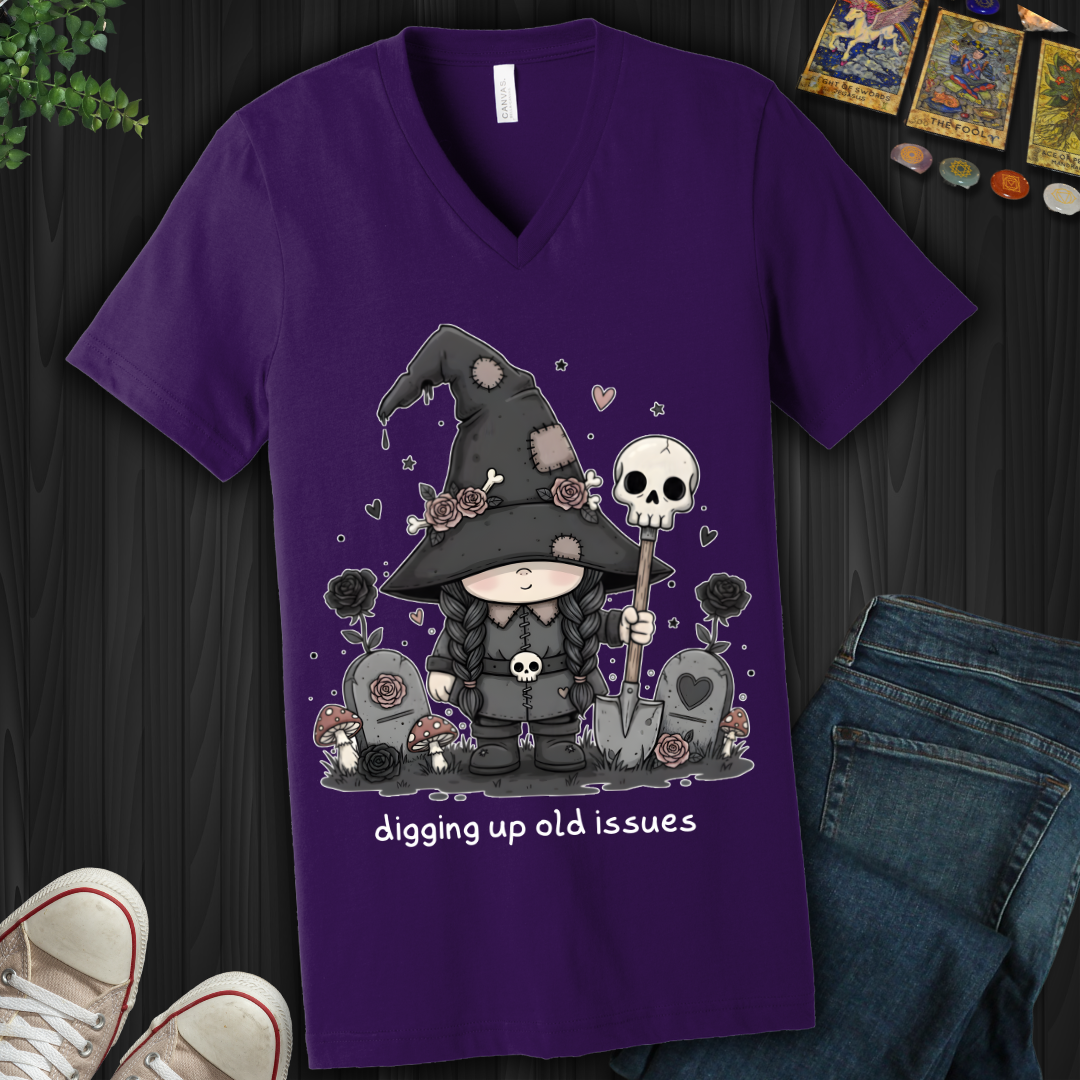 Digging Up Old Issues V-Neck Tee