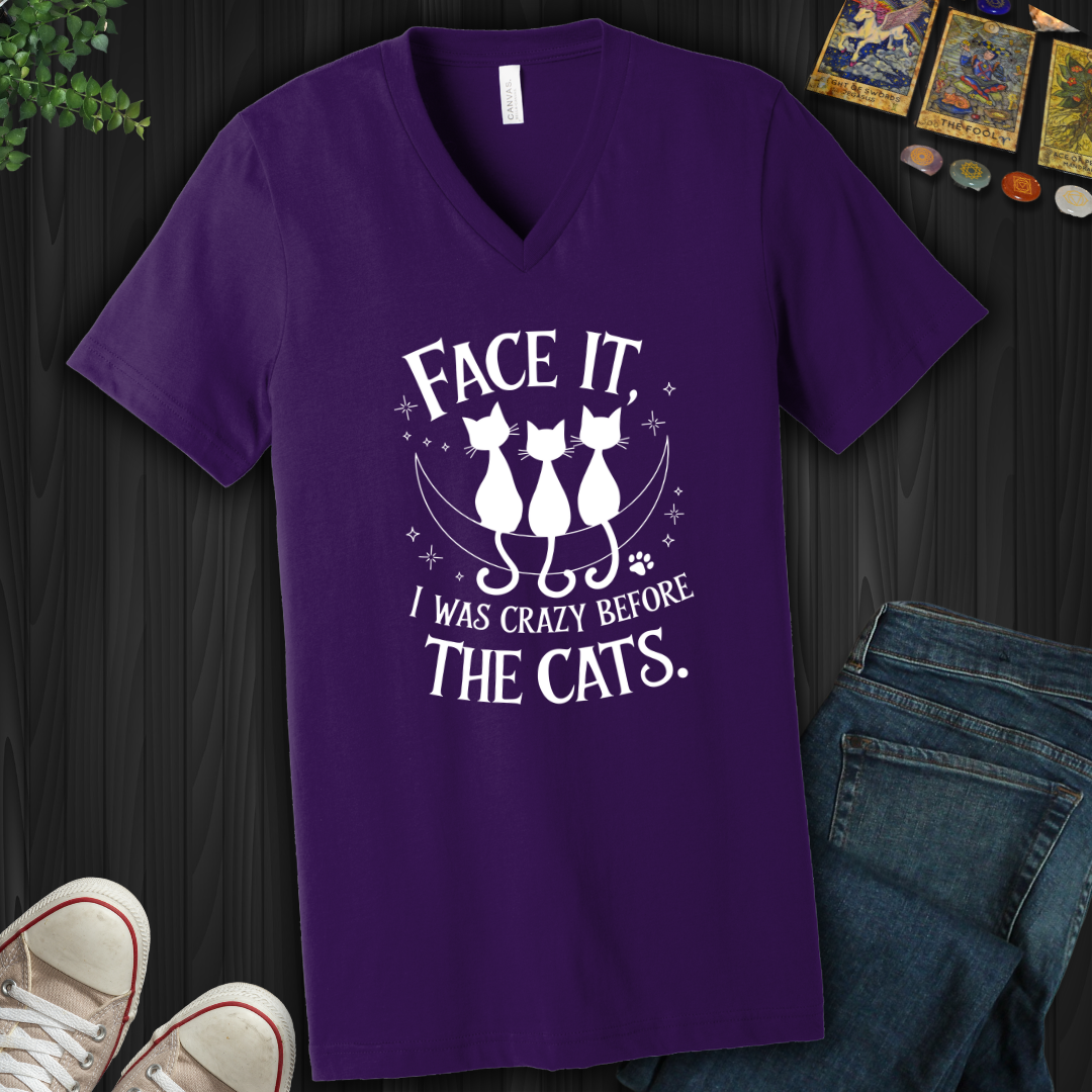 Tats, Hats, And Black Cats V-Neck Tee