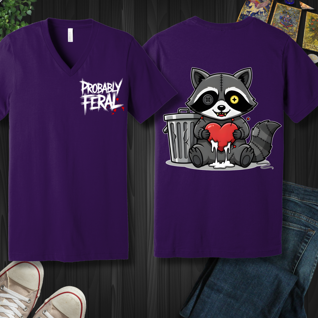 Probably Feral V-Neck Tee