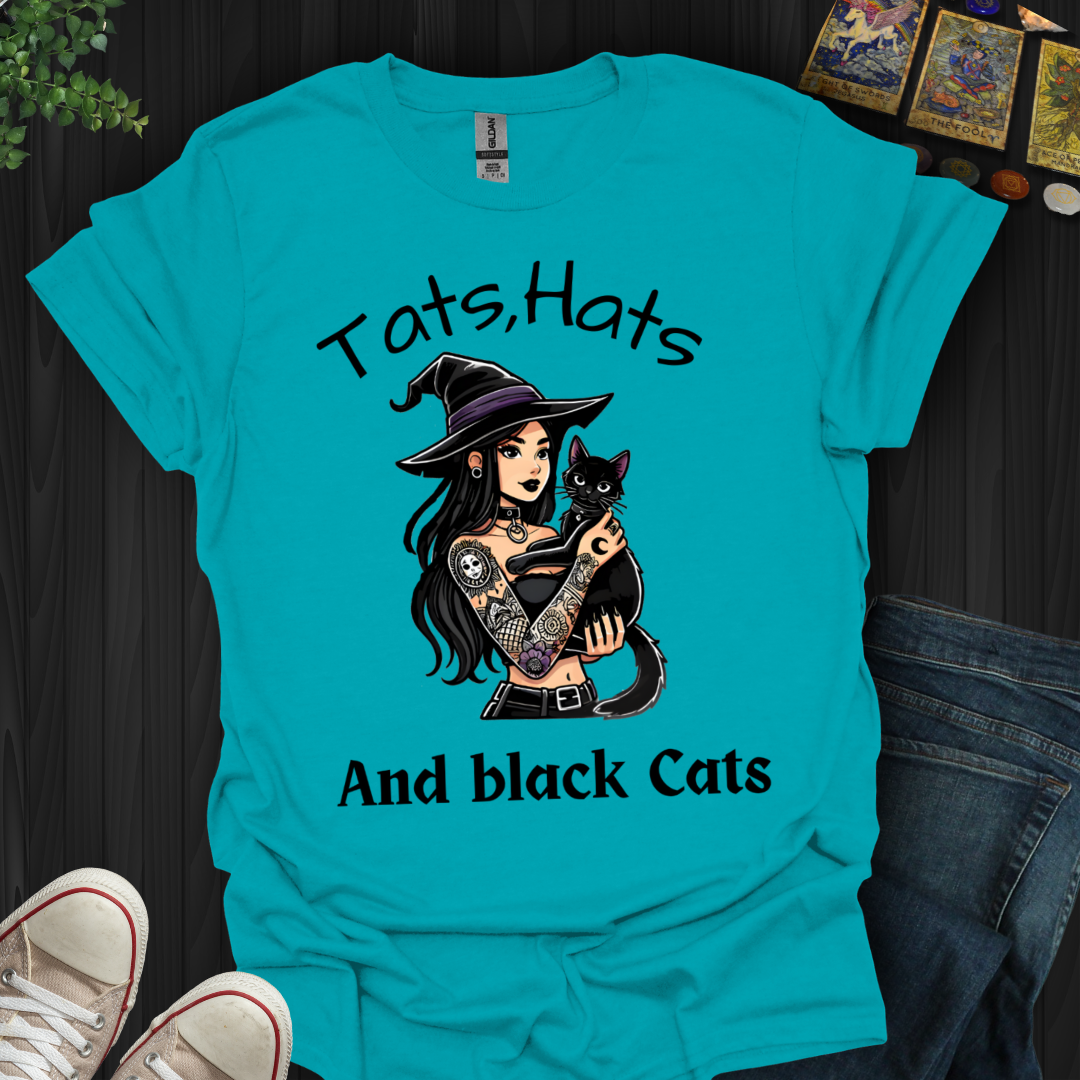 Tats,Hats, and Black Cats T-Shirt