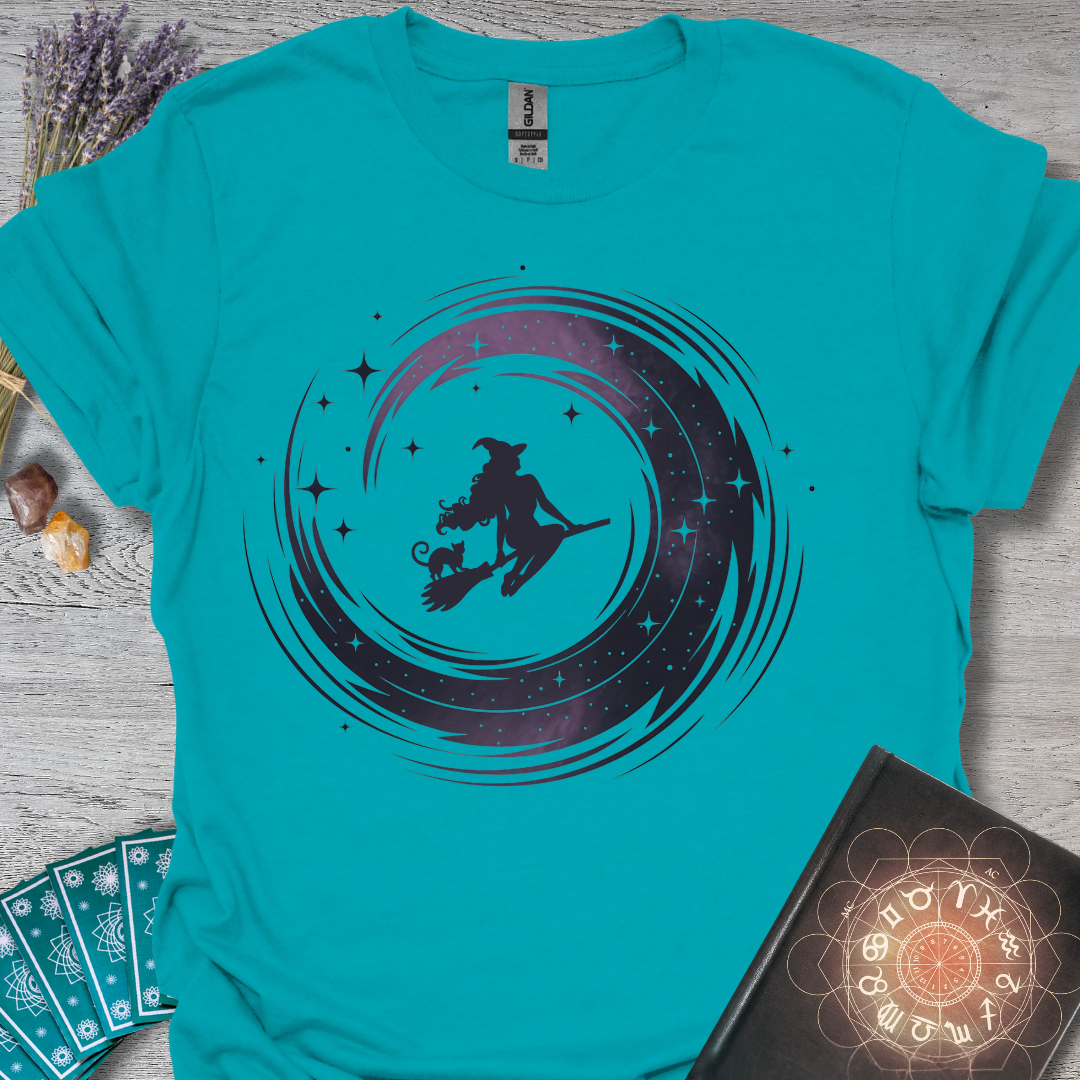 Cosmic Swirling Witch T-Shirt