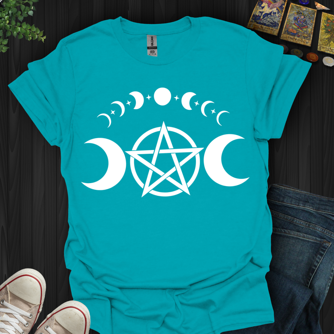 Pentagram Moon Phases T-Shirt