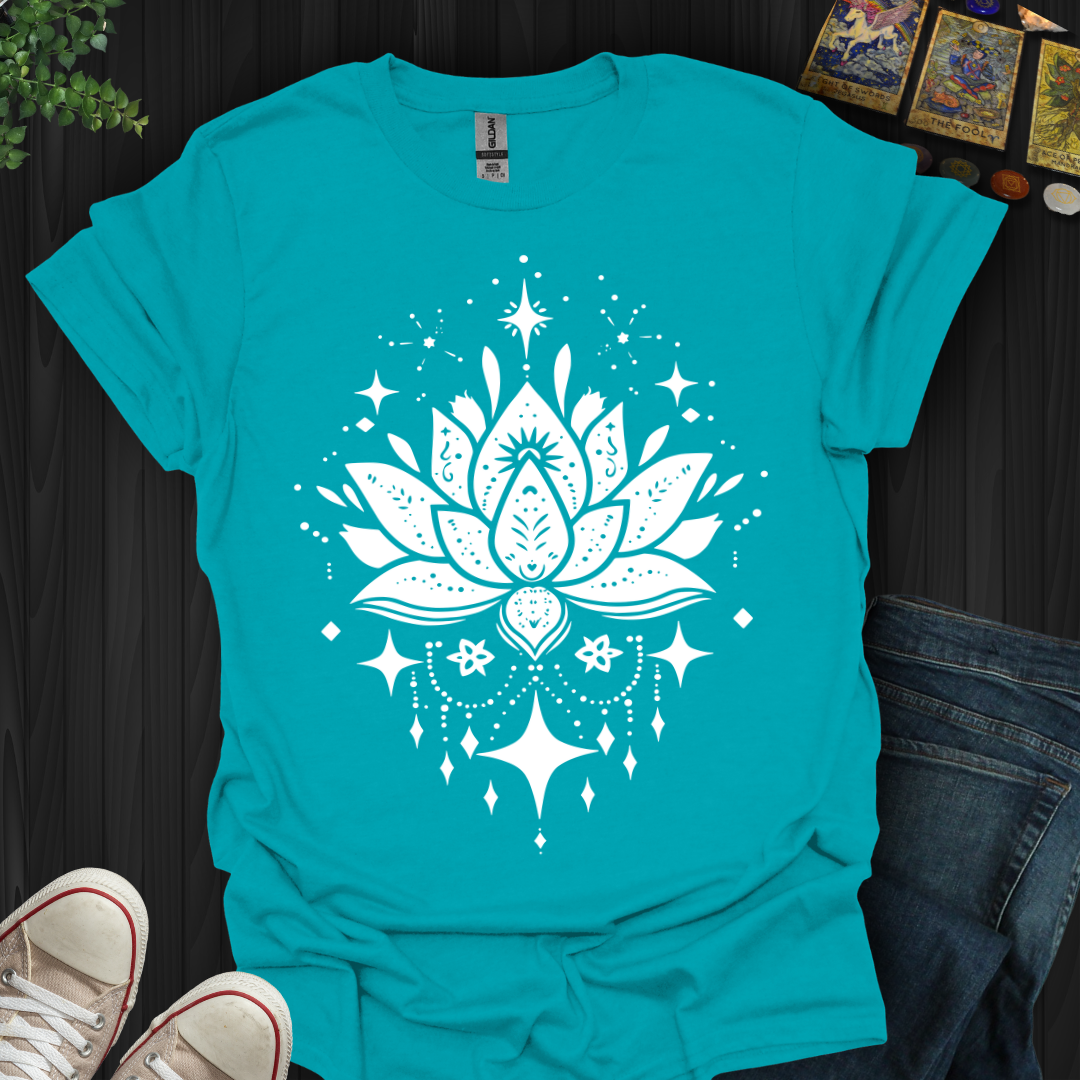 Celestial Lotus White T-Shirt