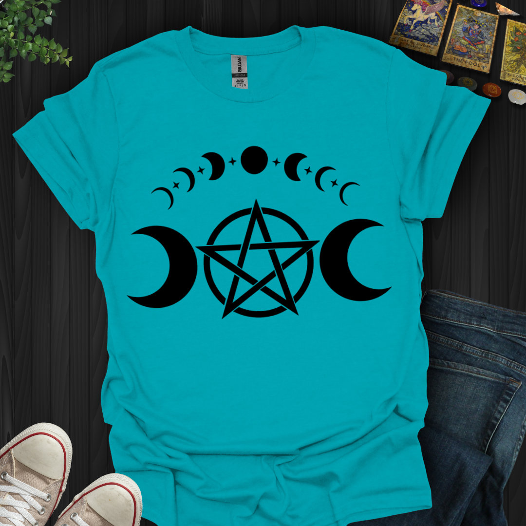 Pentagram Moon Phases T-Shirt