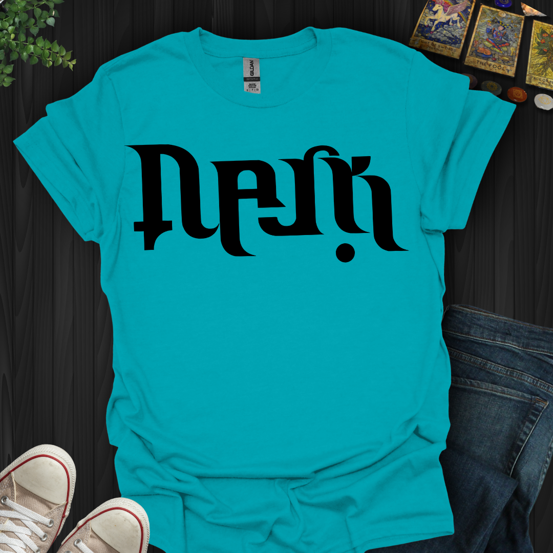 Dark & Light: Duality Mode Ambigram T-Shirt