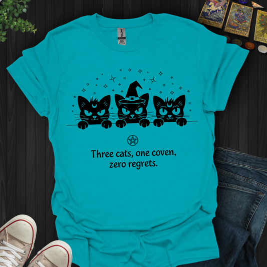 Three Cats, One Coven, No Regrets T-Shirt