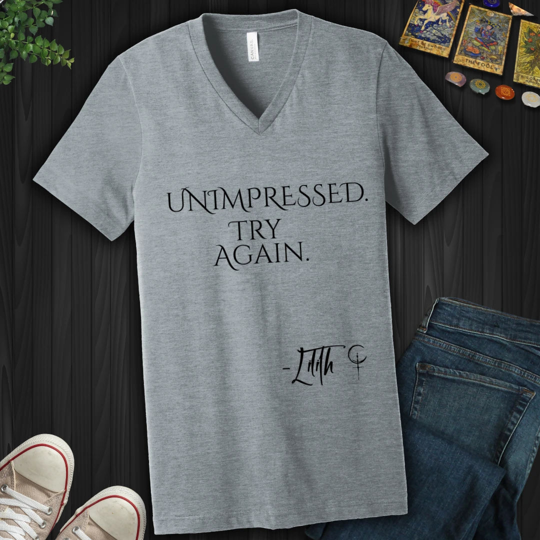 Unimpressed. Try Again V-Neck