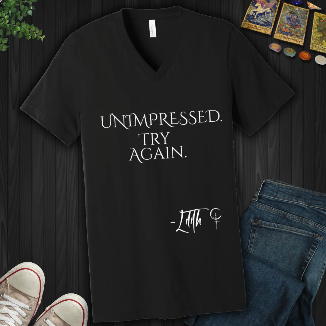 Unimpressed. Try Again V-Neck