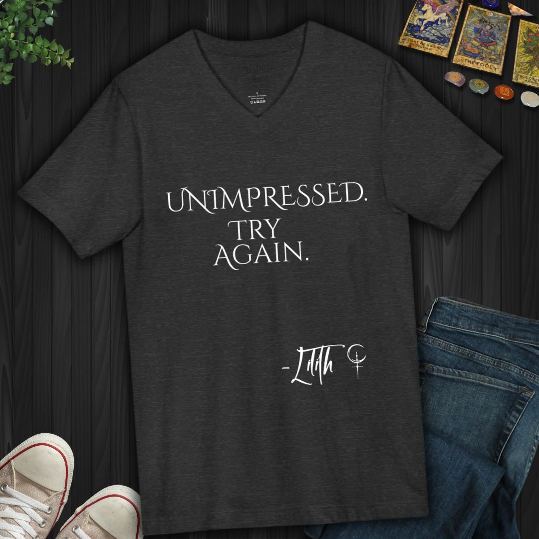 Unimpressed. Try Again V-Neck