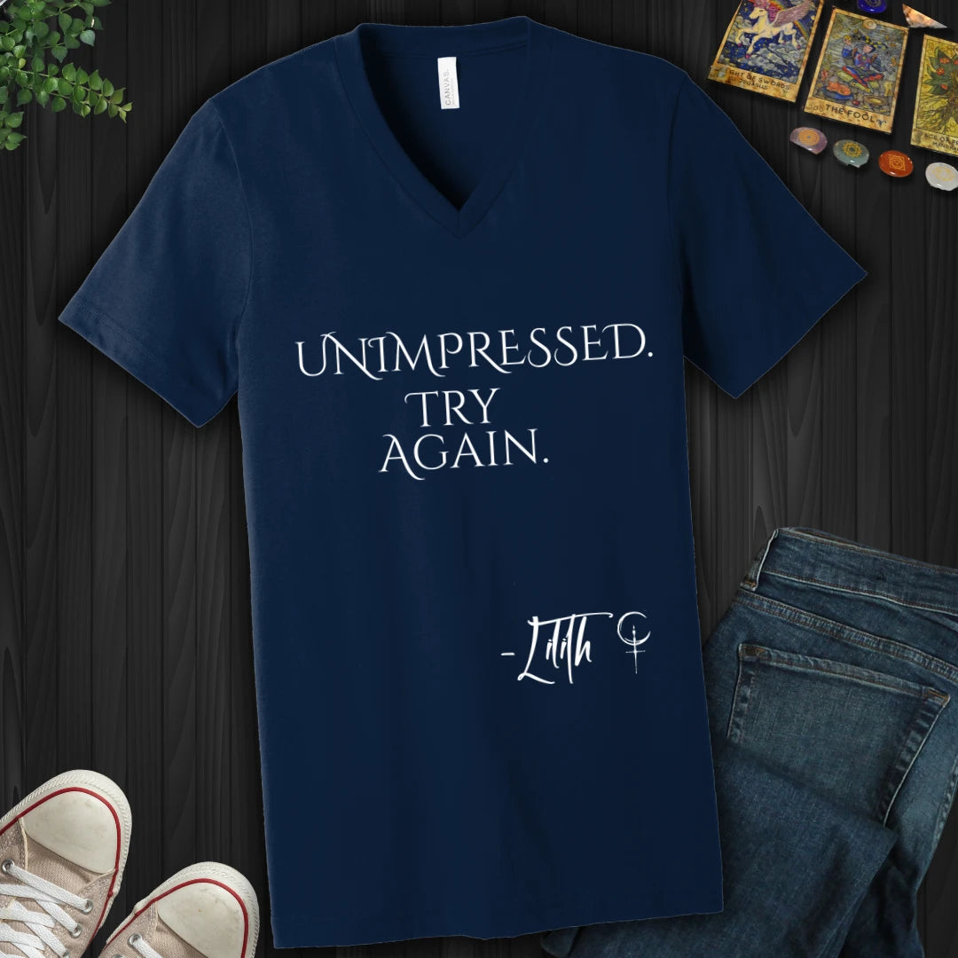 Unimpressed. Try Again V-Neck
