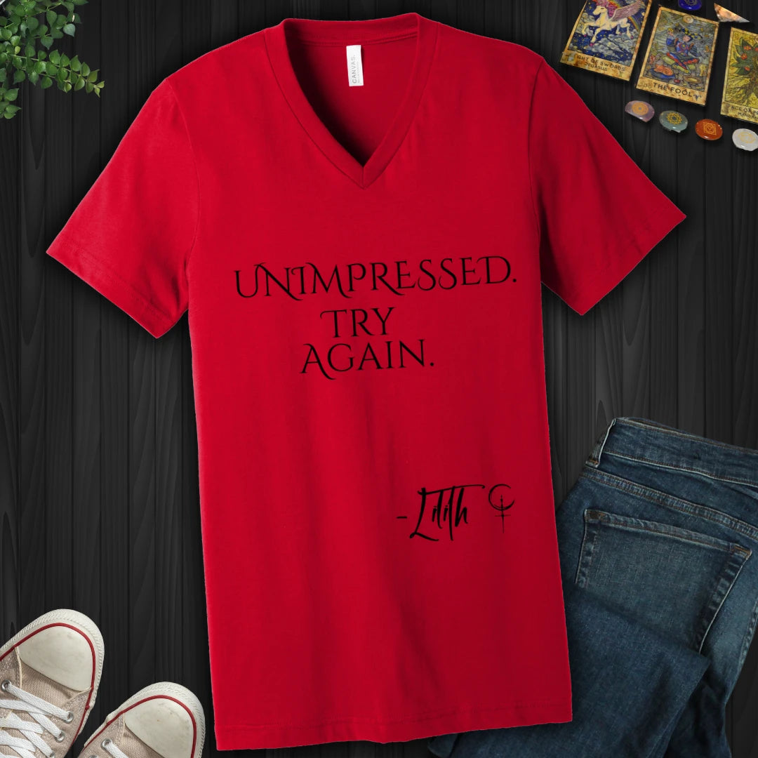 Unimpressed. Try Again V-Neck