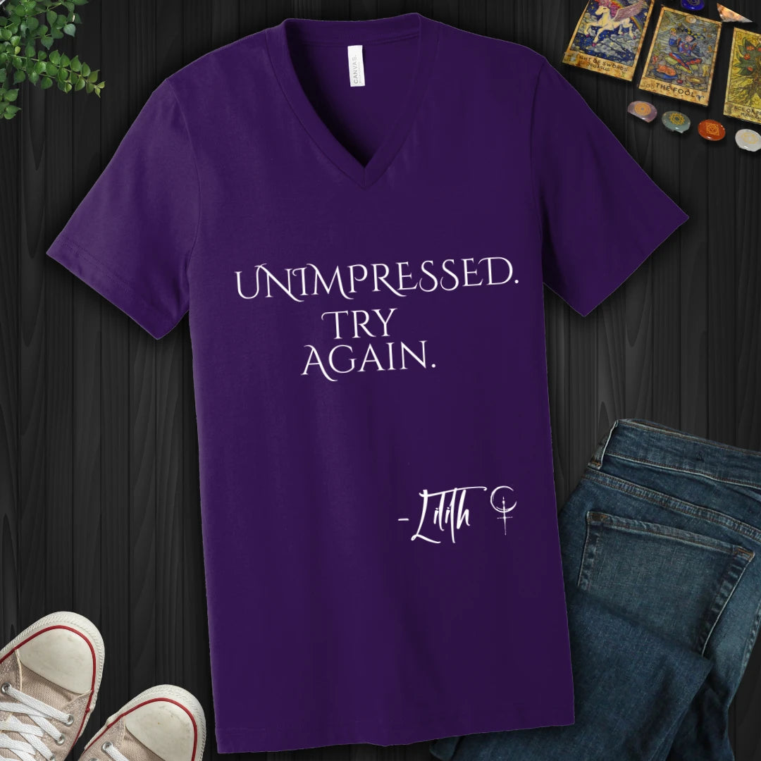 Unimpressed. Try Again V-Neck